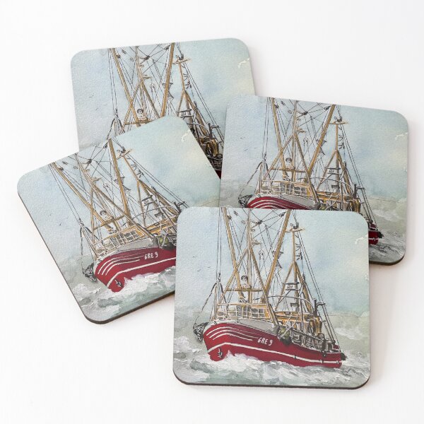 Item preview, Watercolor Fishing Trawler designed and sold by BrigidJz.