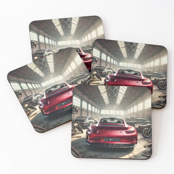 Item preview, Abandoned Red Porsche Design Posters designed and sold by Dan9010.