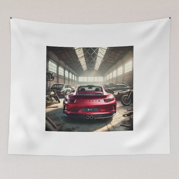 Item preview, Abandoned Red Porsche Design Posters designed and sold by Dan9010.