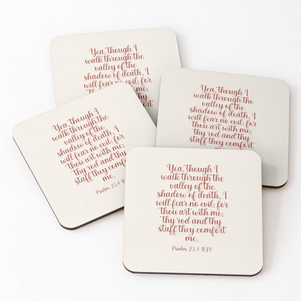 Item preview, Psalm 23:4 KJV Christian Bible Verse for Anxiety, Minimalist Typography designed and sold by Our Bible Journey.