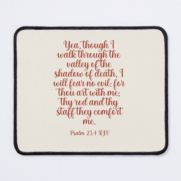 Item preview, Psalm 23:4 KJV Christian Bible Verse for Anxiety, Minimalist Typography designed and sold by Our Bible Journey.