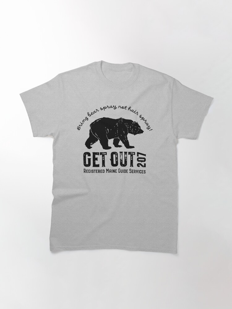 Thumbnail 3 of 7, Classic T-Shirt, Get Out 207 Black Bear/Black Print designed and sold by GetOut207.