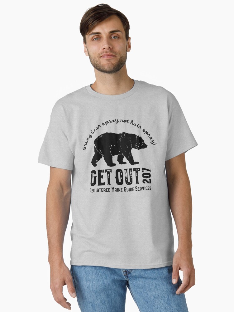 Thumbnail 1 of 7, Classic T-Shirt, Get Out 207 Black Bear/Black Print designed and sold by GetOut207.