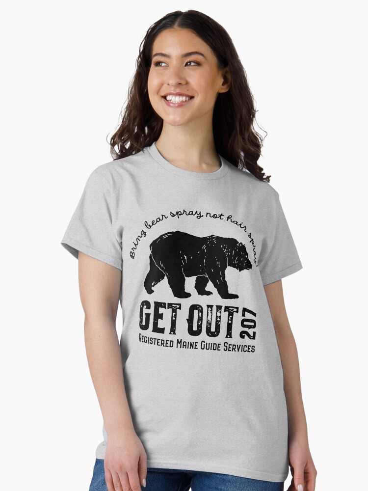 Thumbnail 2 of 7, Classic T-Shirt, Get Out 207 Black Bear/Black Print designed and sold by GetOut207.