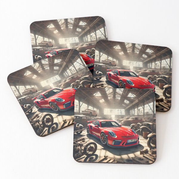 Item preview, Abandoned Red Porsche Design Posters designed and sold by Dan9010.