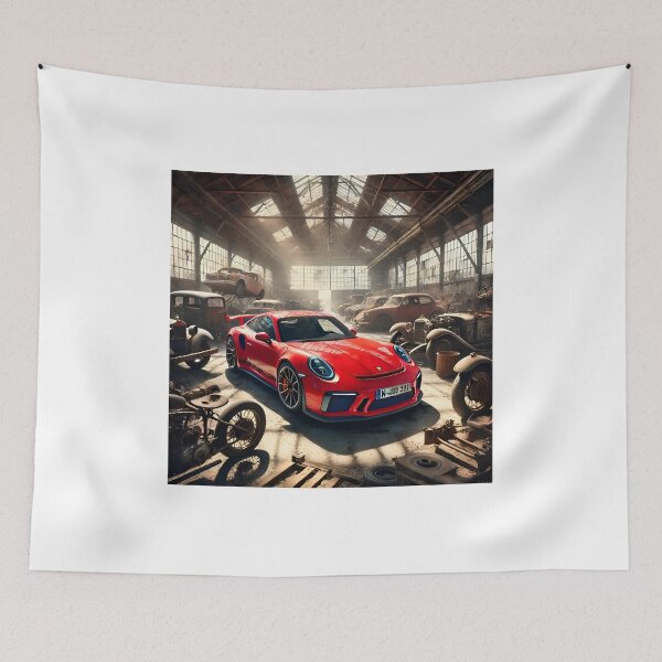 Item preview, Abandoned Red Porsche Design Posters designed and sold by Dan9010.