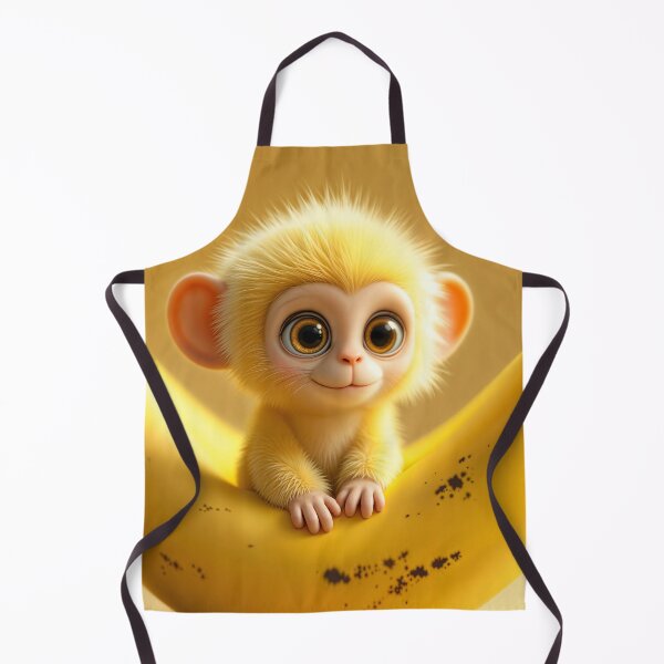 Item preview, Adorable yellow monkey on a banana designed and sold by ArtBoom73.