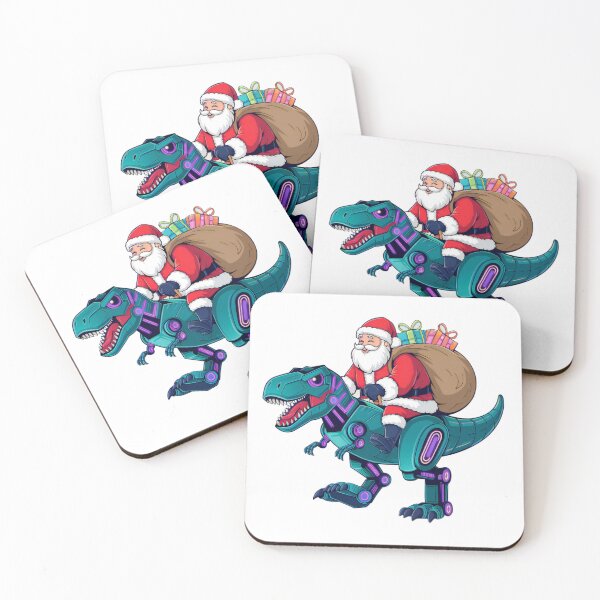 Item preview, Santa Riding a Cyber Dinosaur designed and sold by lubushop1.