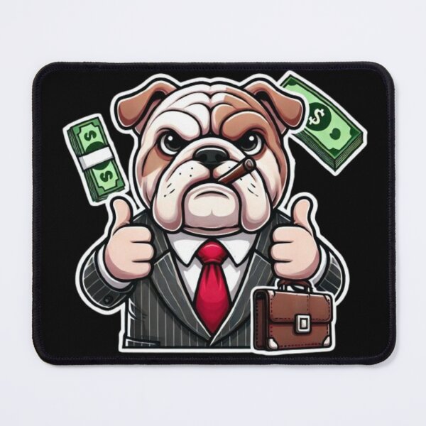 Item preview, bulldog Businessman money designed and sold by Shubatdesigns.