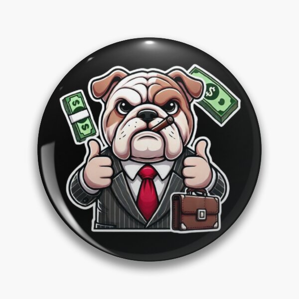 Item preview, bulldog Businessman money designed and sold by Shubatdesigns.