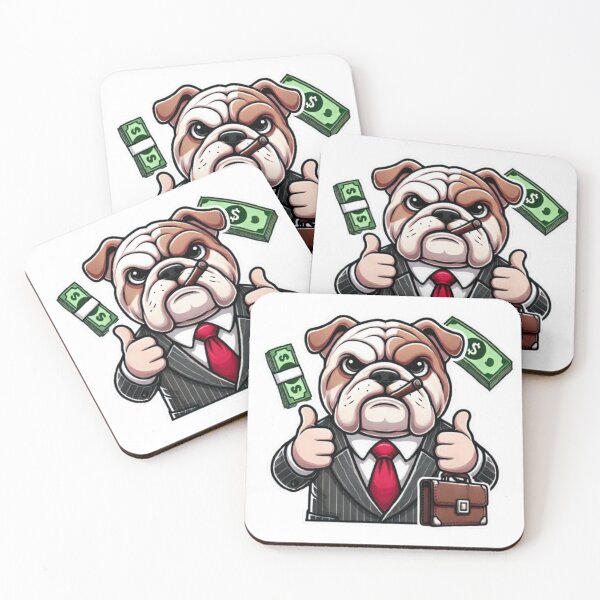 Item preview, bulldog Businessman money designed and sold by Shubatdesigns.