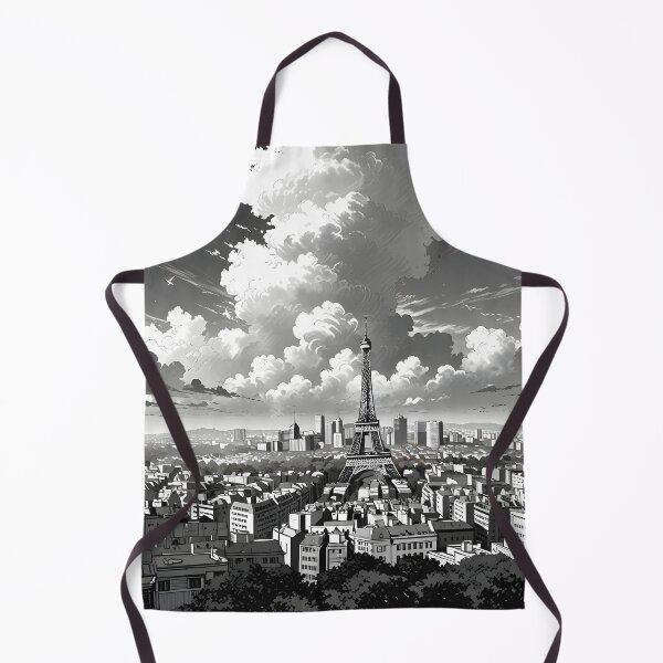 Item preview, Stunning Monochrome Paris Skyline designed and sold by ArtsyWishesShop.