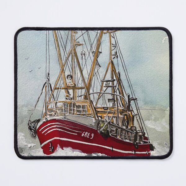Item preview, Watercolor Fishing Trawler designed and sold by BrigidJz.