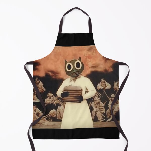 Item preview, Cat-Faced Figure Amidst a Surreal Battlefield designed and sold by landletsy.