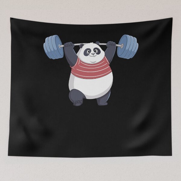 Item preview, Cute Weightlifting Panda designed and sold by InsanseCreation.