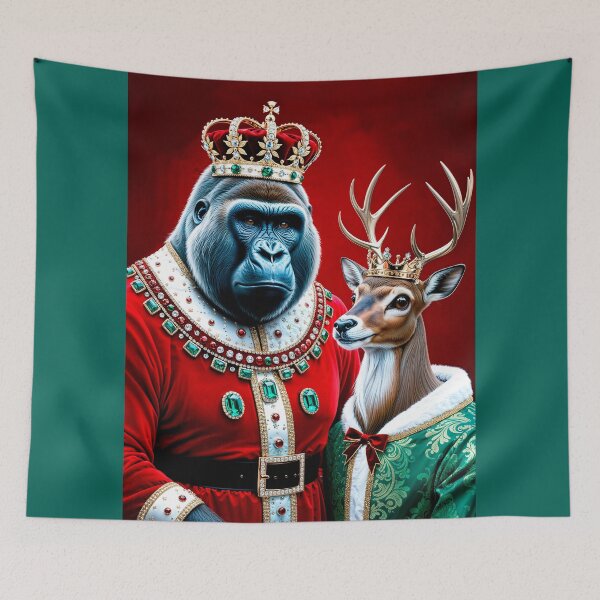 Item preview, Christmas Gorilla with Reindeer #2 designed and sold by LioTou.