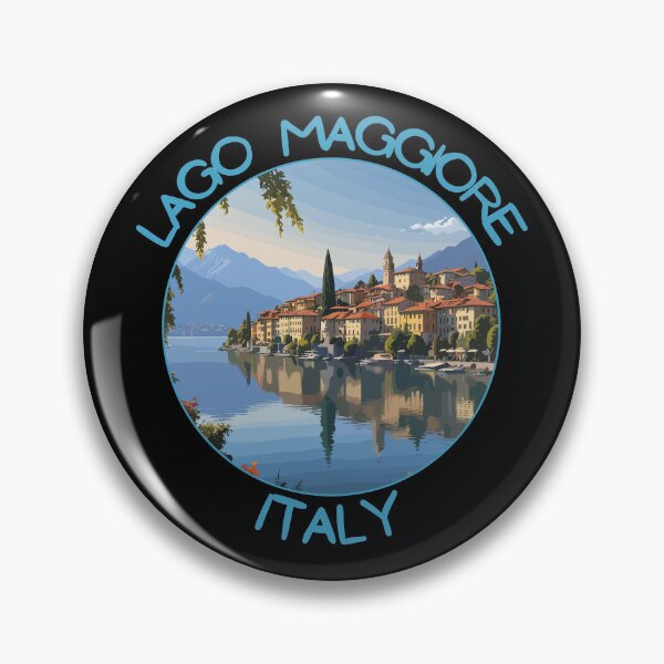 Item preview, Lago Maggiore Retro Art Travel Emblem designed and sold by MaateoDesign.