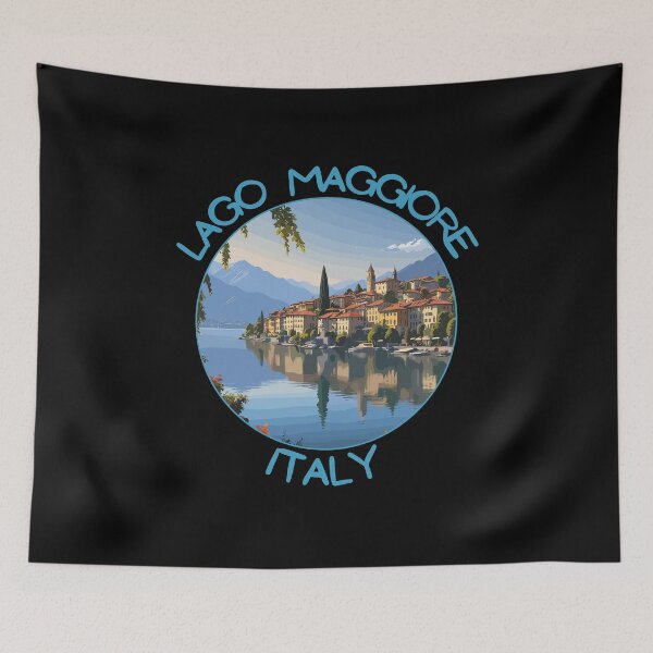 Item preview, Lago Maggiore Retro Art Travel Emblem designed and sold by MaateoDesign.