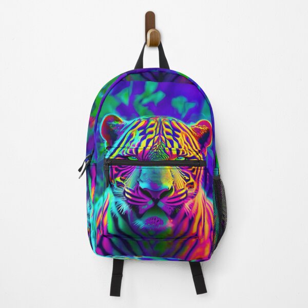 Item preview, Psychedelic Tiger Art - Vibrant Neon Wall Mural, Posters, T-Shirts & Home Decor designed and sold by MiHijoDesign.