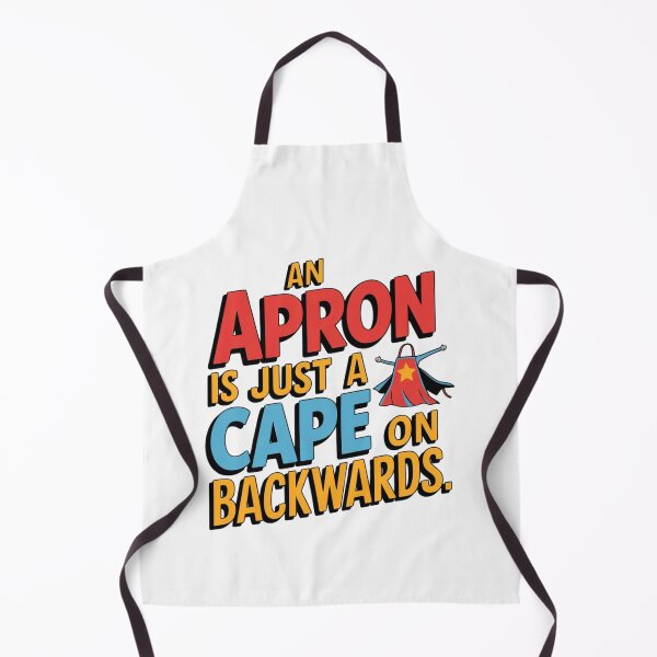 Item preview, An Apron is Just a Cape on Backwards designed and sold by Fresh Clothes.