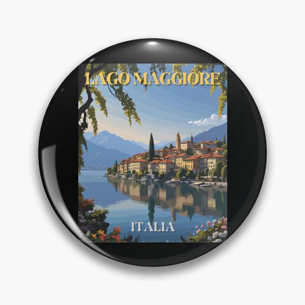 Item preview, Lago Maggiore Italia Retro Art Travel Landscape designed and sold by MaateoDesign.