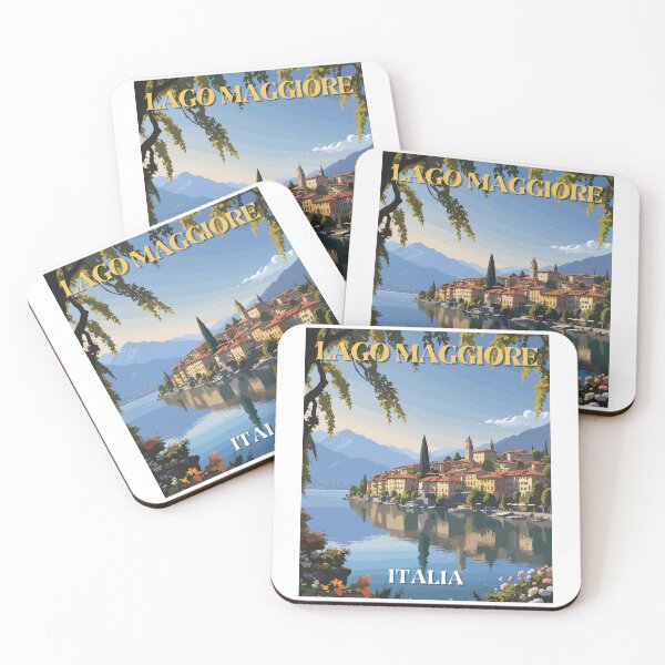Item preview, Lago Maggiore Italia Retro Art Travel Landscape designed and sold by MaateoDesign.