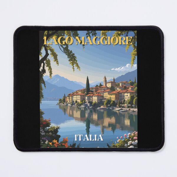 Item preview, Lago Maggiore Italia Retro Art Travel Landscape designed and sold by MaateoDesign.