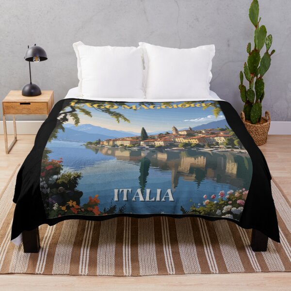 Item preview, Lago Maggiore Italia Retro Art Travel Landscape designed and sold by MaateoDesign.