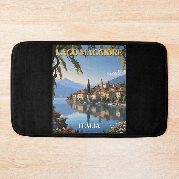 Item preview, Lago Maggiore Italia Retro Art Travel Landscape designed and sold by MaateoDesign.