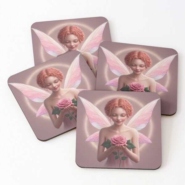 Item preview, Enchanting Rose Fairy Holding a Pink Rose – Whimsical Elegance designed and sold by T-shirtMill.
