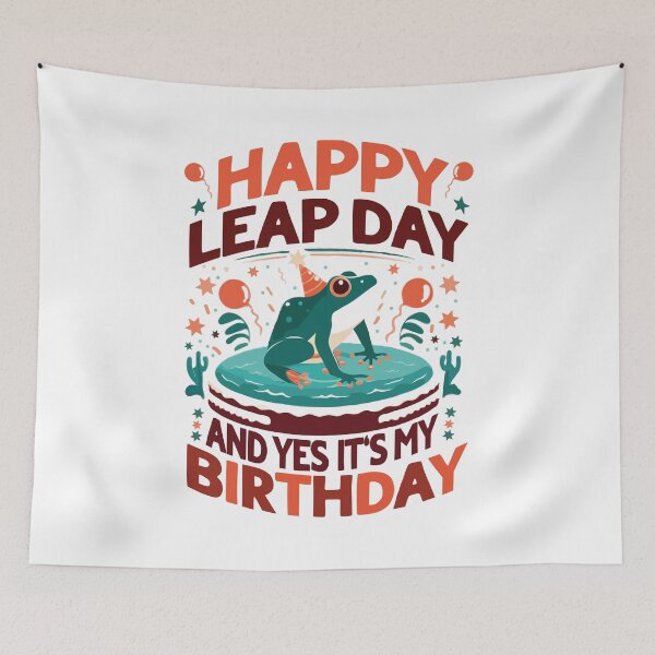 Item preview, Happy Leap Day And Yes It's My Birthday February 29th 2028 Frog designed and sold by Stick-Artistry.