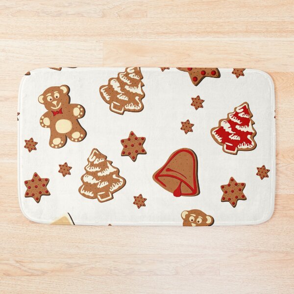 Item preview, Christmas gingerbread seamless pattern. Ginger cookies on light background. designed and sold by MatyKotiv.