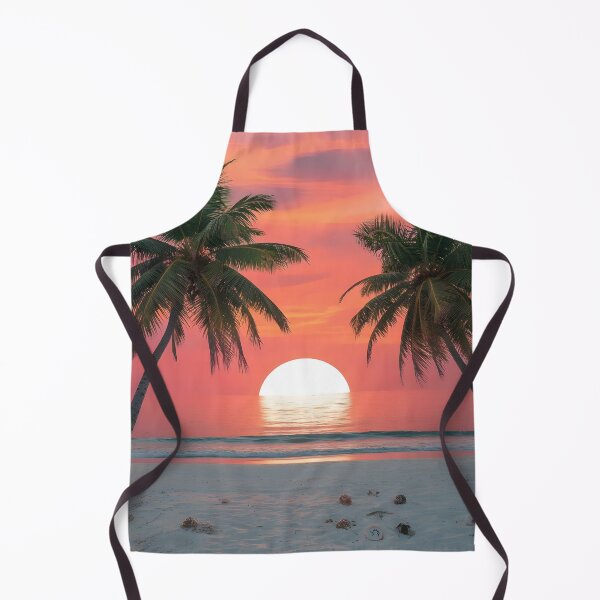 Item preview, two palm trees on the sea beach designed and sold by AA-designstore.