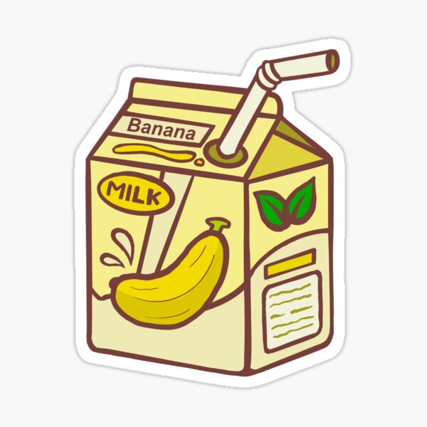 Item preview, banana milk carton designed and sold by Janwy.