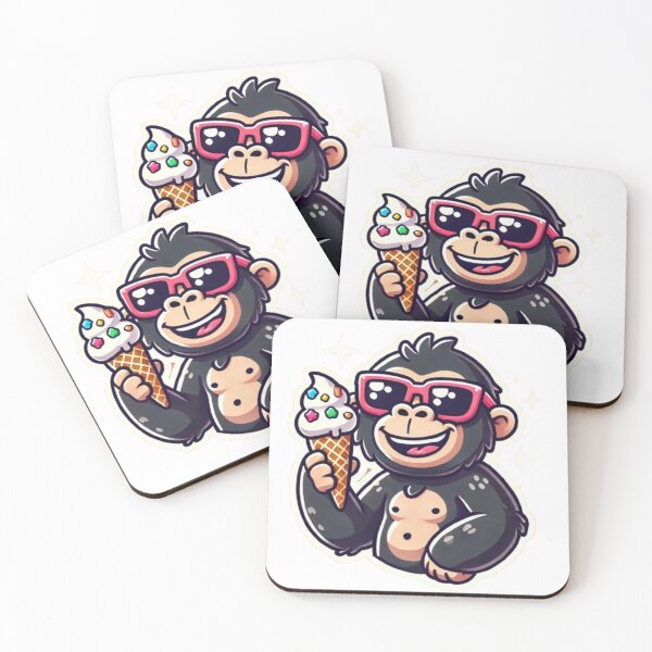 Item preview, gorille eat ice  designed and sold by Shubatdesigns.