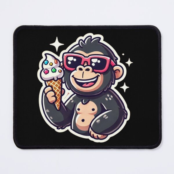 Item preview, gorille eat ice  designed and sold by Shubatdesigns.