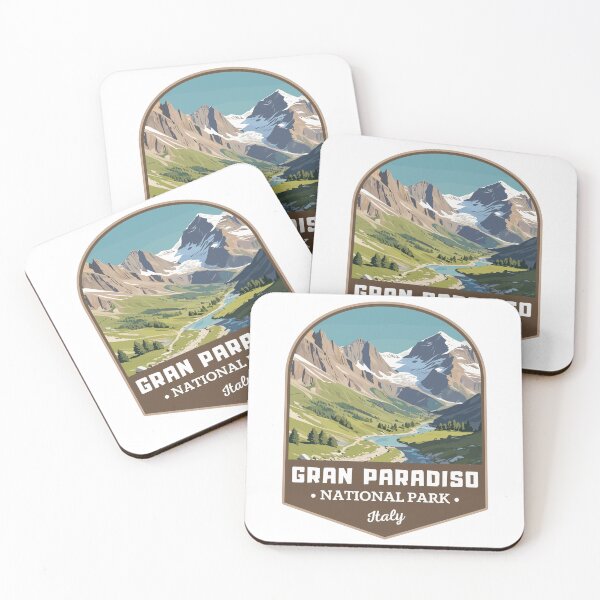 Item preview, Gran Paradiso National Park Italy Retro Art Travel Emblem designed and sold by MaateoDesign.