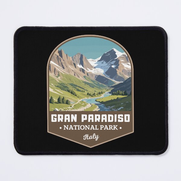 Item preview, Gran Paradiso National Park Italy Retro Art Travel Emblem designed and sold by MaateoDesign.