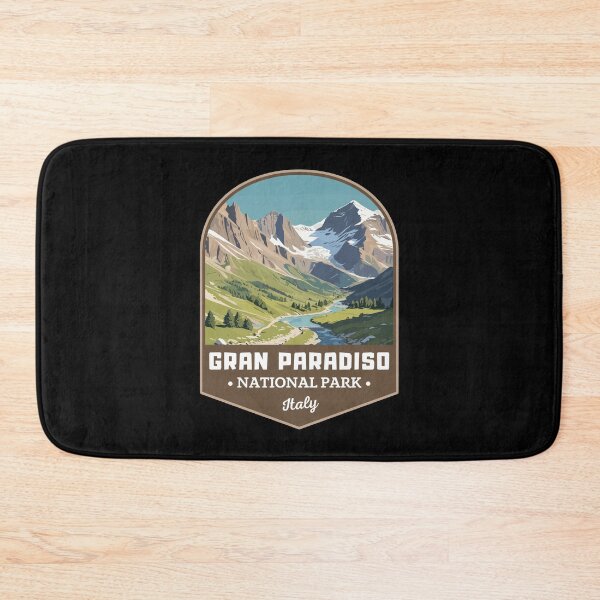 Item preview, Gran Paradiso National Park Italy Retro Art Travel Emblem designed and sold by MaateoDesign.