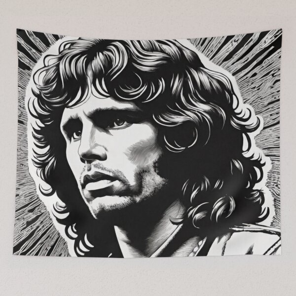 Item preview, Jim Morrison Black And White Art | TheAmericanPoet | The Doors Art designed and sold by TheAmericanPoet.