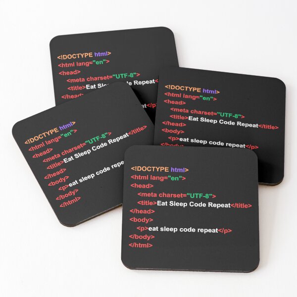 Item preview, HTML code eat sleep code repeat designed and sold by Rocklights.