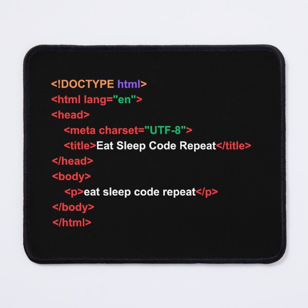 Item preview, HTML code eat sleep code repeat designed and sold by Rocklights.