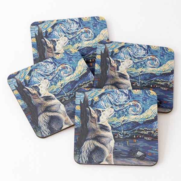 Item preview, Starry Night Husky Van Gogh Dog designed and sold by Vangoholic.