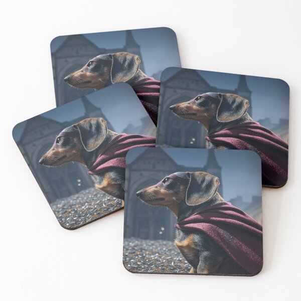 Item preview, Superhero Dachshund: Tiny Hero, Big Bark designed and sold by AIrtisticPrints.