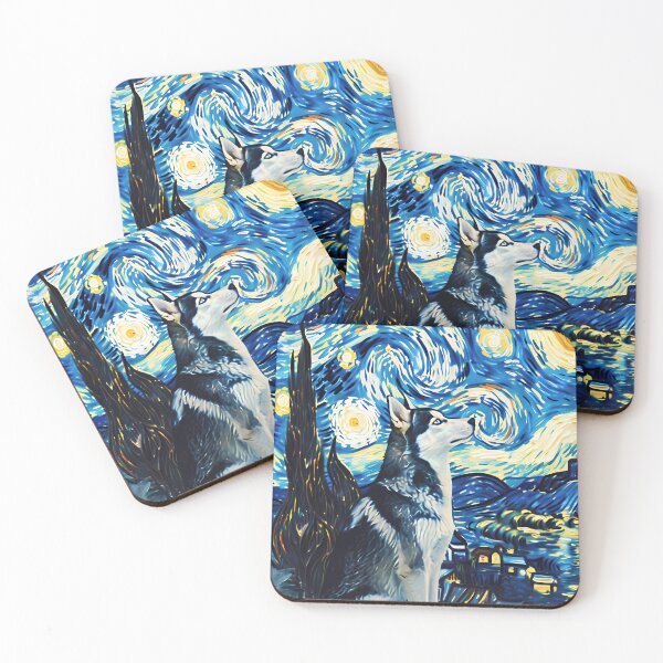 Item preview, Starry Night Husky Van Gogh Dog designed and sold by Vangoholic.