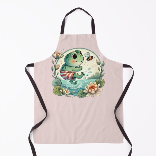 Item preview, Frogcore / Fairycore lovely watercolor illustration, a jumping cute frog designed and sold by coloursforkids.