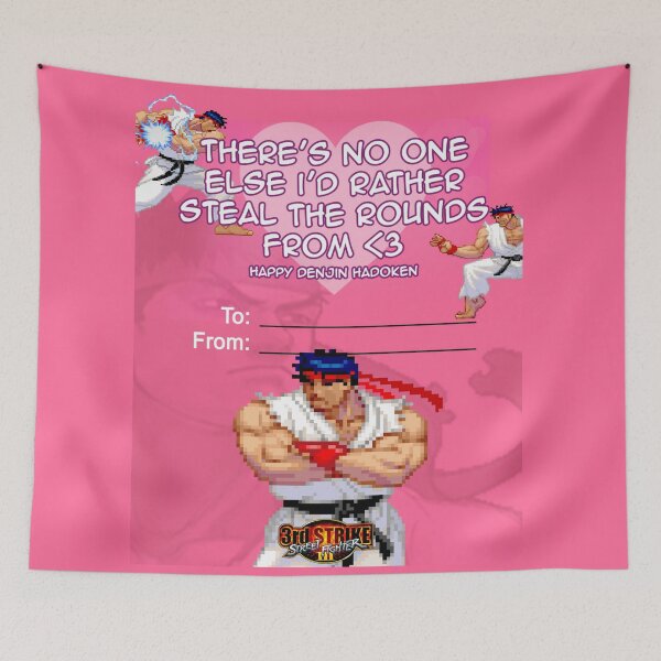 Item preview, Ryu Pixel Fighter Valentine - Denjin Hadouken Love designed and sold by MechanicalART.