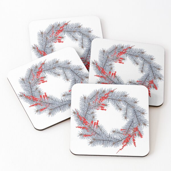 Item preview, Wreath of silver fir branches and berries designed and sold by MatyKotiv.
