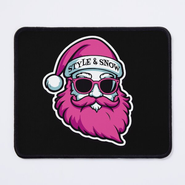 Item preview, Funny Pink Beard Santa Claus | Retro Hipster Holiday Christmas gift designed and sold by DrawHandArt.