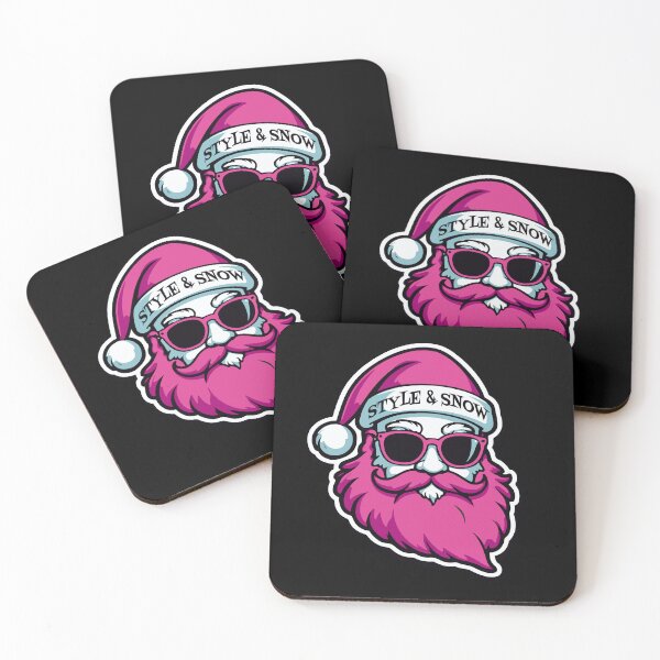 Item preview, Funny Pink Beard Santa Claus | Retro Hipster Holiday Christmas gift designed and sold by DrawHandArt.